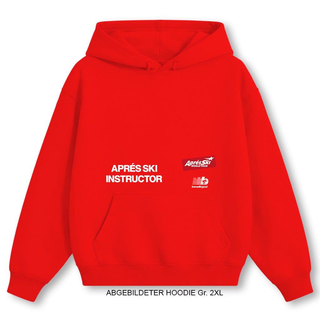 Aprés Ski INSTRUCTOR [ FIRE RED ]| brewedforgood | Hoodie - brewedforgoodFire RedXS