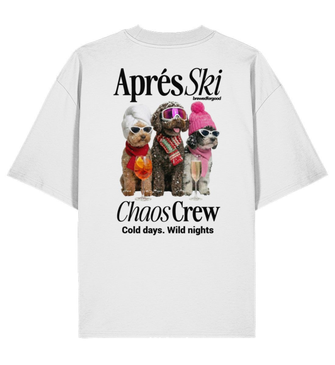 AprésSki ChaosCrew | Oversized Shirt 2.0 - brewedforgoodWhiteXS