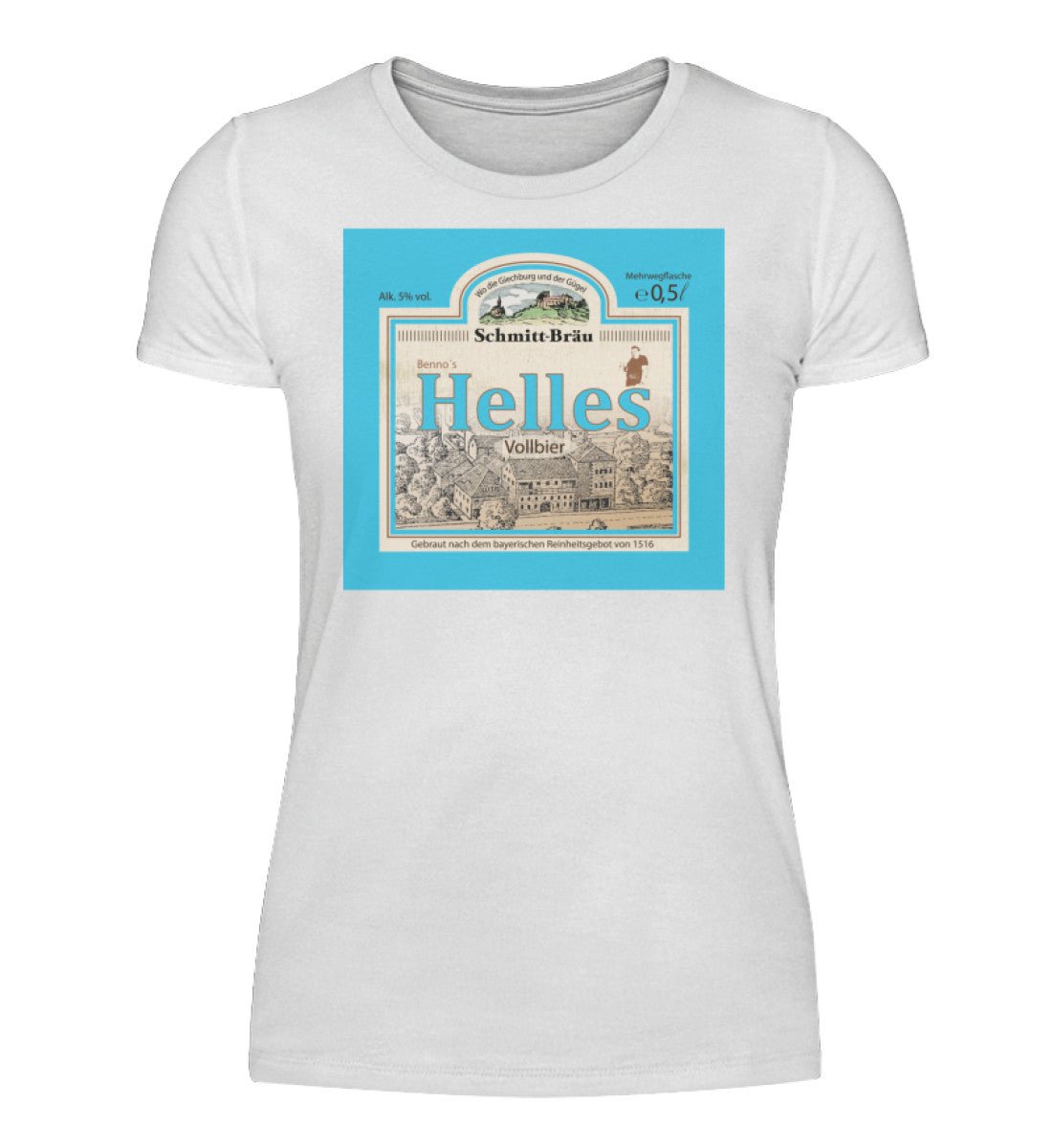 HELLES SCHMITT | FASCHING | - Damenshirt - brewedforgoodWhiteS