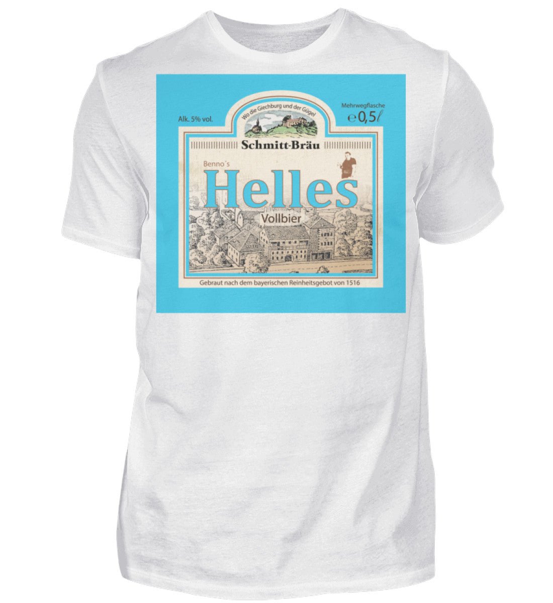 HELLES SCHMITT | FASCHING | - Herren Shirt - brewedforgoodWhiteS