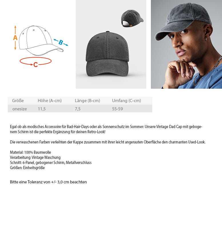 Schmitt Bräu| Vintage 1847 | - Vintage Dad Cap mit Stick - brewedforgoodVintage OrangeOneSize