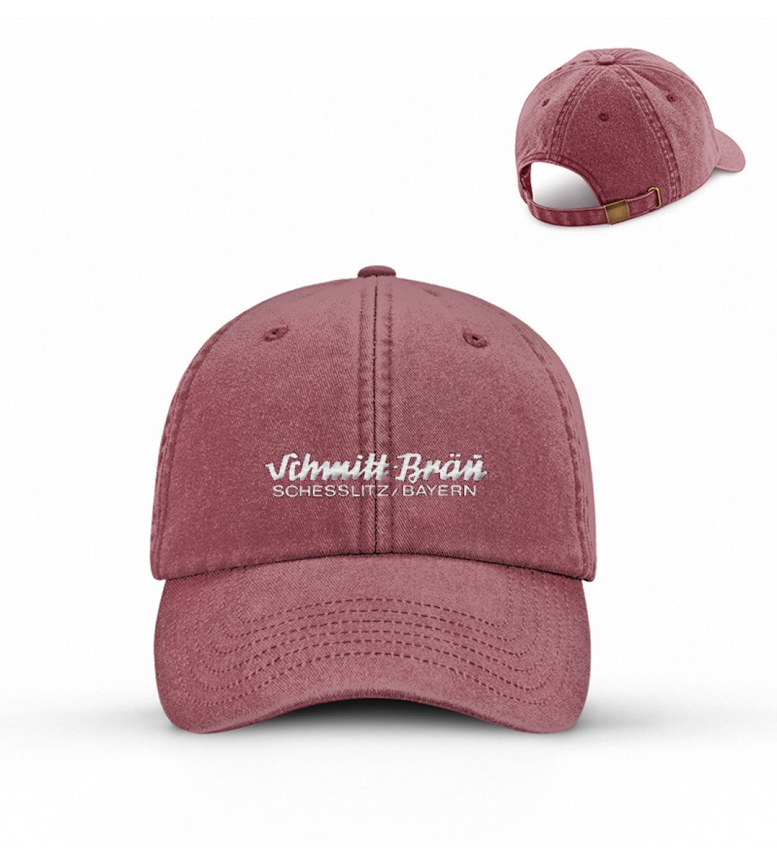Schmitt Bräu| Vintage 1847 | - Vintage Dad Cap mit Stick - brewedforgoodVintage RedOneSize