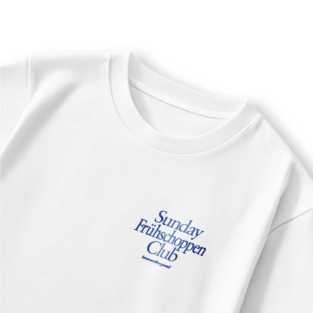 Sunday Frühschoppen Club [Navy blue] | brewedforgood | Oversized Shirt - brewedforgoodWhiteS