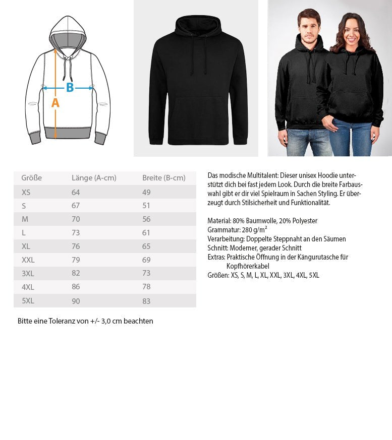 TESTdruck Willybecher - Unisex Kapuzenpullover Hoodie - brewedforgoodDeep BlackXS